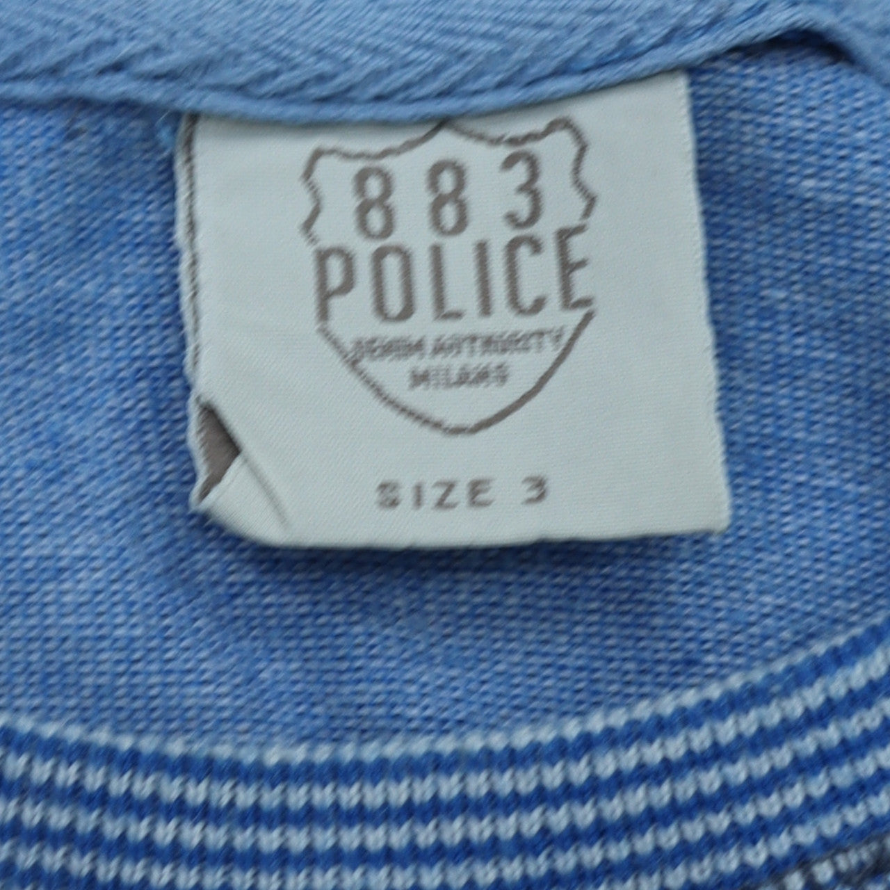 Mens UK Size L 883 Police Blue Pullover Sweatshirt