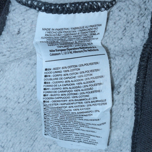 Mens UK Size S Nike Grey Full Zip Hoodie
