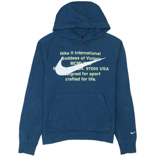 Mens UK Size S Nike Blue Pullover Hoodie