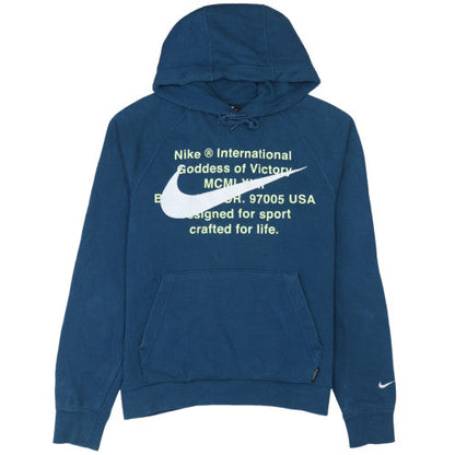 Mens UK Size S Nike Blue Pullover Hoodie