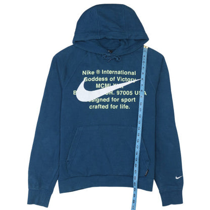 Mens UK Size S Nike Blue Pullover Hoodie