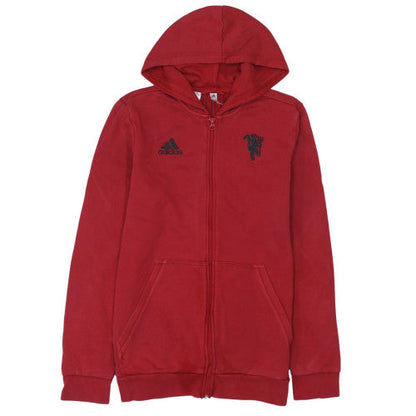 Boys UK Size 15-16 Years adidas Red Full Zip Hoodie