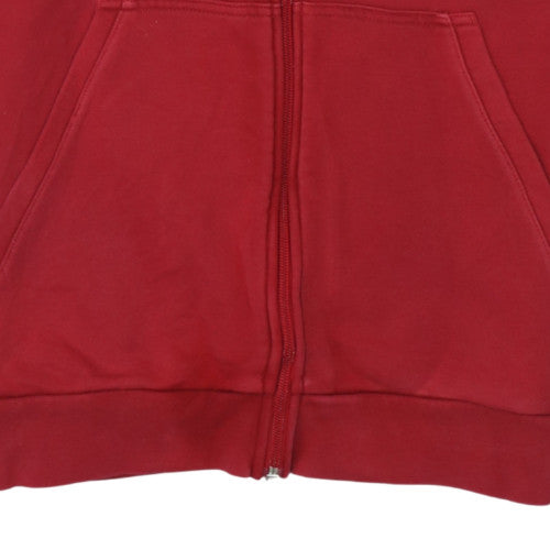 Boys UK Size 15-16 Years adidas Red Full Zip Hoodie