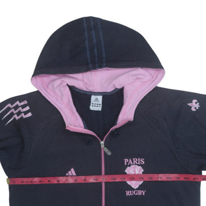 Womens UK Size L adidas Blue Full Zip Hoodie
