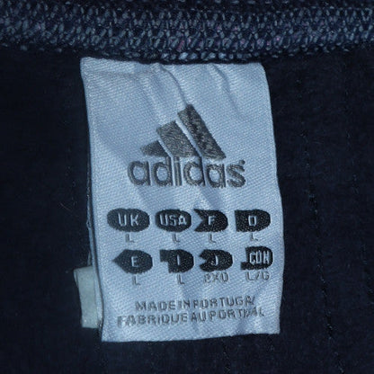 Womens UK Size L adidas Blue Full Zip Hoodie