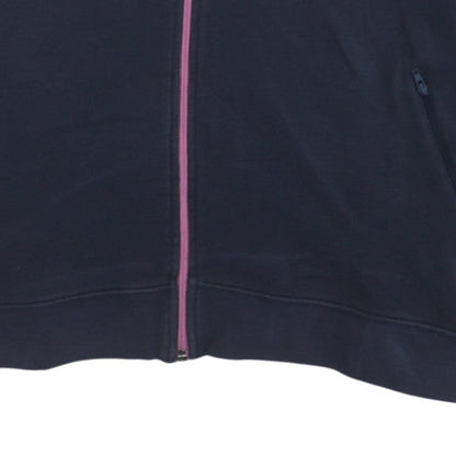 Womens UK Size L adidas Blue Full Zip Hoodie