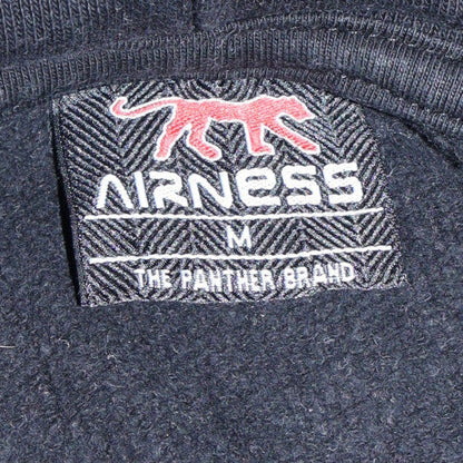Mens UK Size M Airness Black Full Zip Hoodie
