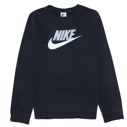 Nike Boys Black XL Crew Neck Pullover Sweatshirt Logo Print