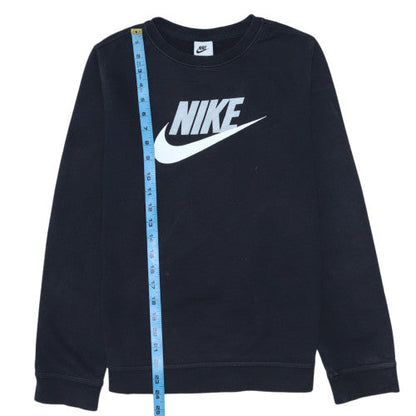 Nike Boys Black XL Crew Neck Pullover Sweatshirt Logo Print