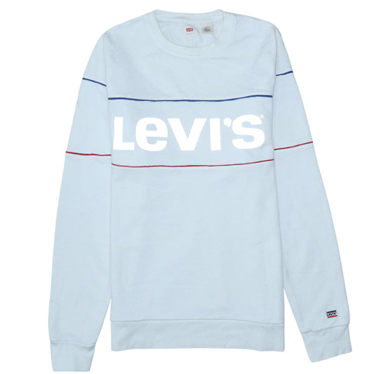 Mens UK Size L Levi's Blue Pullover Sweatshirt