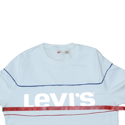 Mens UK Size L Levi's Blue Pullover Sweatshirt