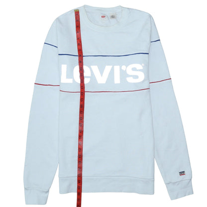 Mens UK Size L Levi's Blue Pullover Sweatshirt
