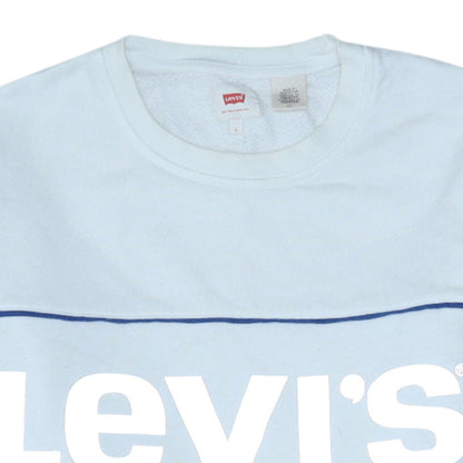 Mens UK Size L Levi's Blue Pullover Sweatshirt