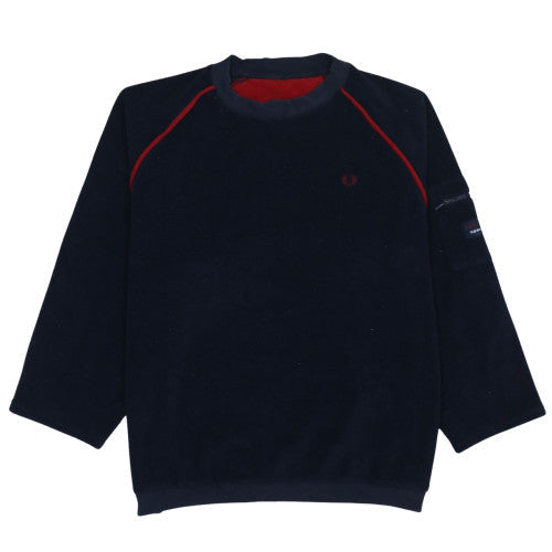 Mens UK Size XL Fred Perry Blue Pullover Sweatshirt