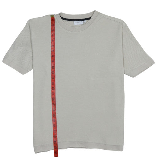 Mens UK Size L Calvin Klein Beige  T-Shirt