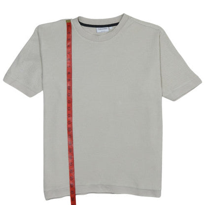 Mens UK Size L Calvin Klein Beige  T-Shirt