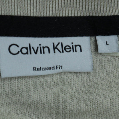 Mens UK Size L Calvin Klein Beige  T-Shirt
