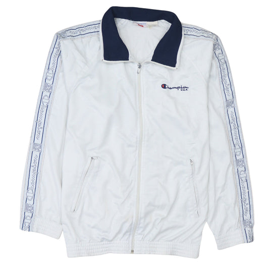 Mens UK Size S Champion White Full Zip Sweatshirt