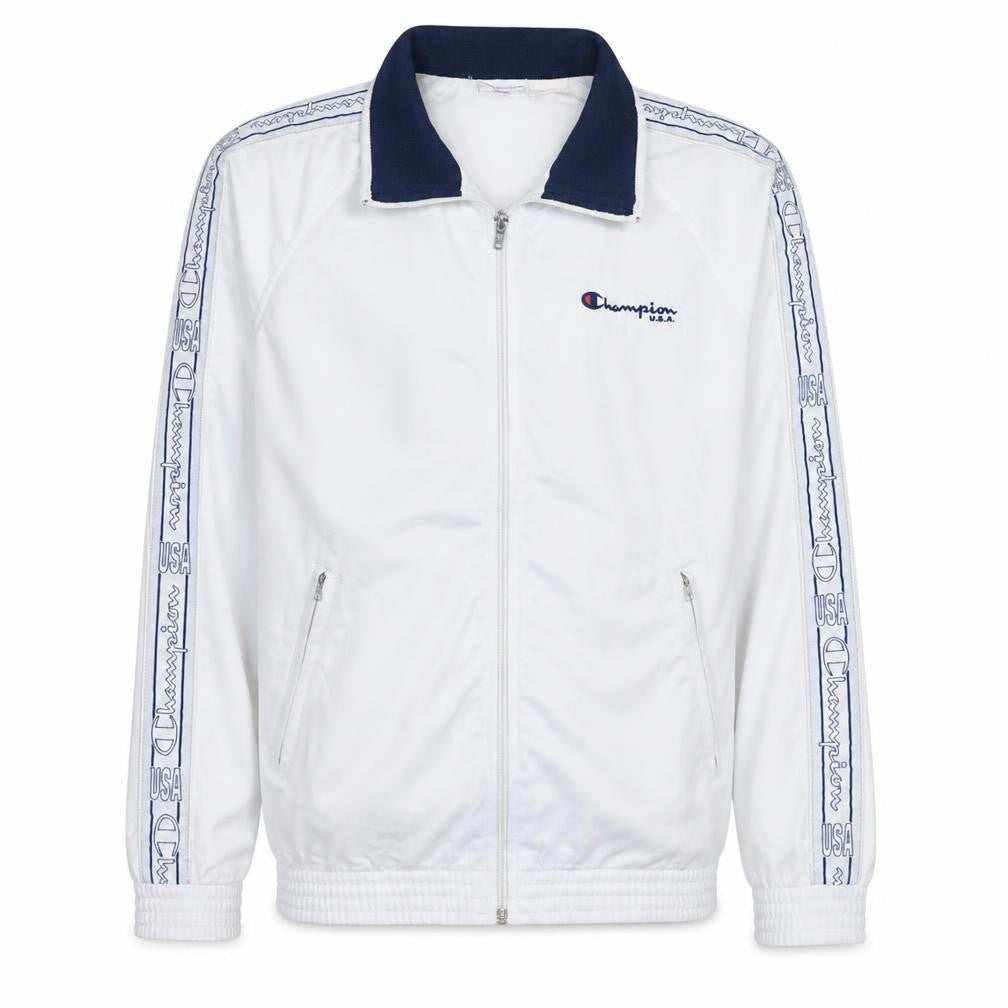 Mens UK Size S Champion White Full Zip Sweatshirt