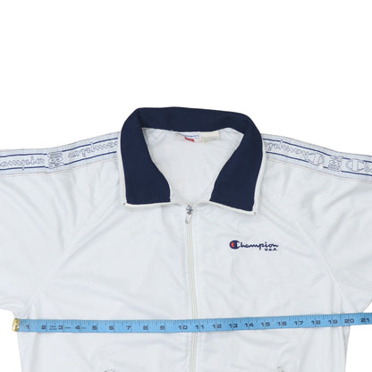 Mens UK Size S Champion White Full Zip Sweatshirt