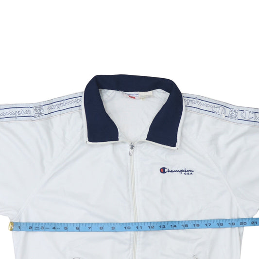 Mens UK Size S Champion White Full Zip Sweatshirt