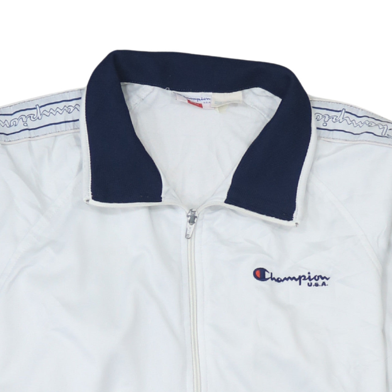 Mens UK Size S Champion White Full Zip Sweatshirt
