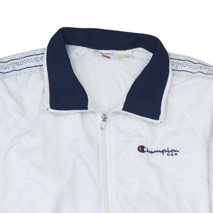 Mens UK Size S Champion White Full Zip Sweatshirt
