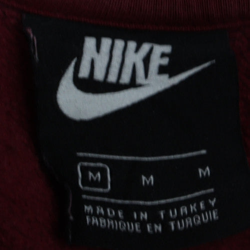 Mens UK Size M Nike Red Pullover Hoodie