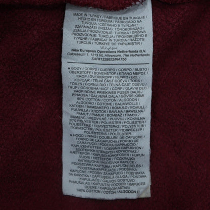 Mens UK Size M Nike Red Pullover Hoodie
