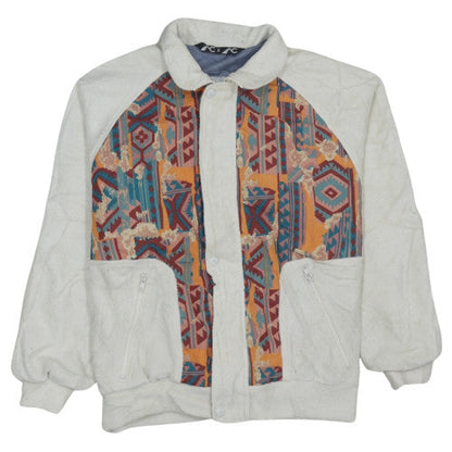 AC Men's Multicoloured Geometric Bomber Jacket Size M