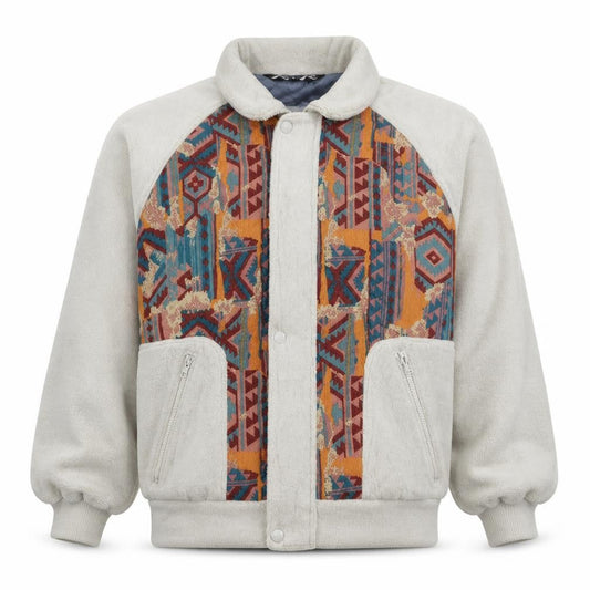 AC Men's Multicoloured Geometric Bomber Jacket Size M