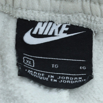 Nike Men's White Fleece Sweatpants XL Regular Fit Tapered