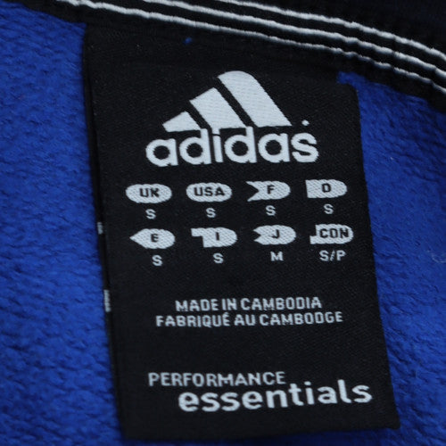 Mens UK Size S adidas Blue Pullover Hoodie