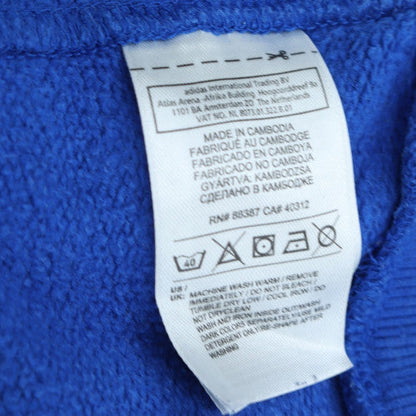 Mens UK Size S adidas Blue Pullover Hoodie