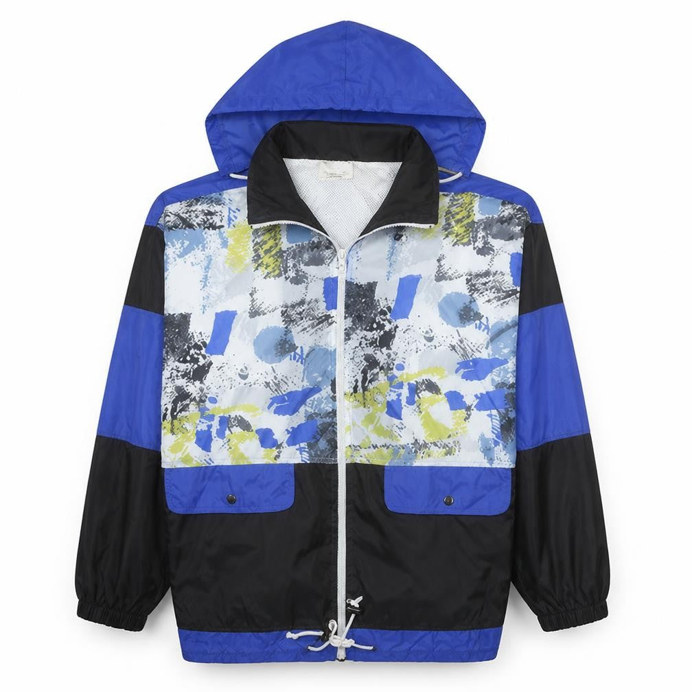 Mens UK Size L Marcel Clair Blue Windbreaker Coat