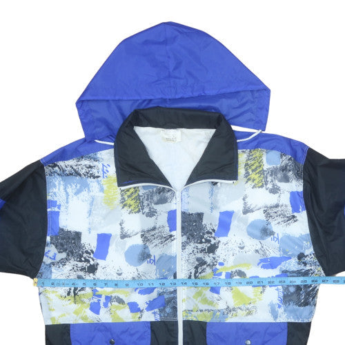 Mens UK Size L Marcel Clair Blue Windbreaker Coat