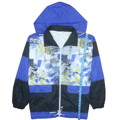 Mens UK Size L Marcel Clair Blue Windbreaker Coat