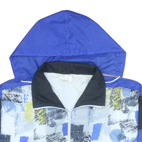 Mens UK Size L Marcel Clair Blue Windbreaker Coat