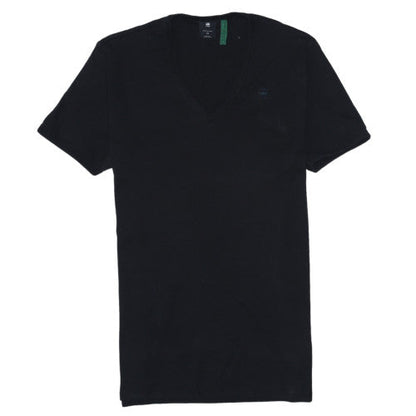 G-Star RAW Men's Black V-Neck Short Sleeve Cotton T-Shirt M