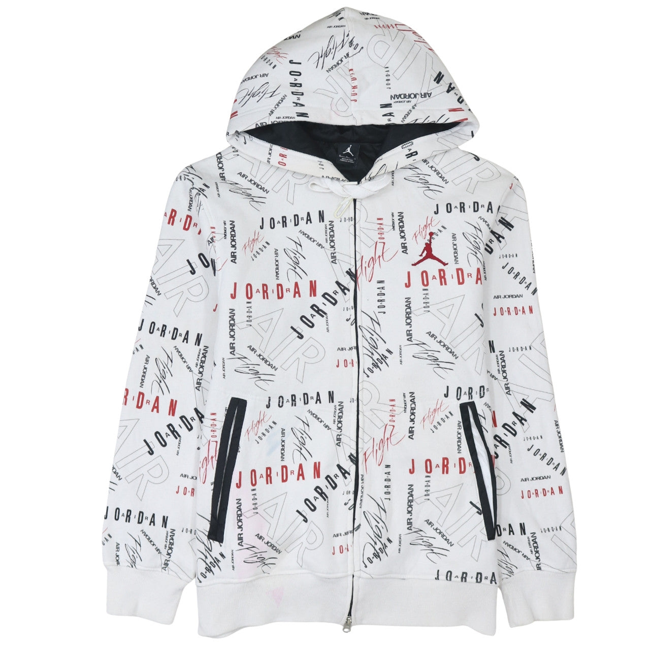 Mens UK Size M Jordan White Full Zip Hoodie
