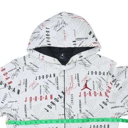 Mens UK Size M Jordan White Full Zip Hoodie