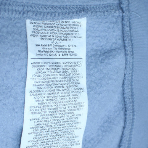 Mens UK Size L Nike Blue Pullover Hoodie
