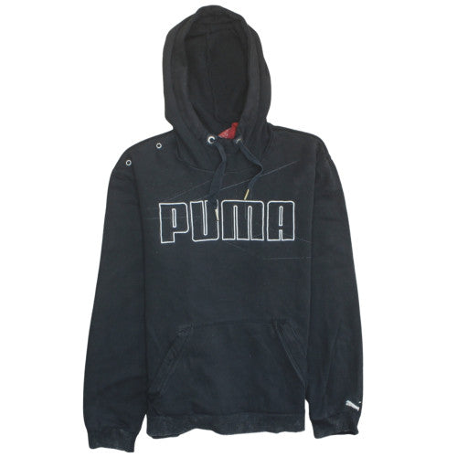 Mens UK Size M PUMA Black Pullover Hoodie