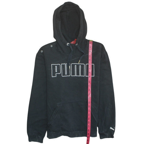 Mens UK Size M PUMA Black Pullover Hoodie