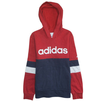 Boys UK Size 13-14 Years adidas Red Pullover Hoodie