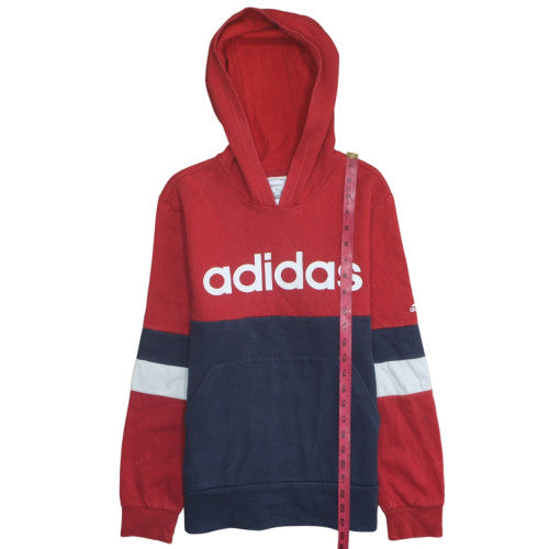 Boys UK Size 13-14 Years adidas Red Pullover Hoodie
