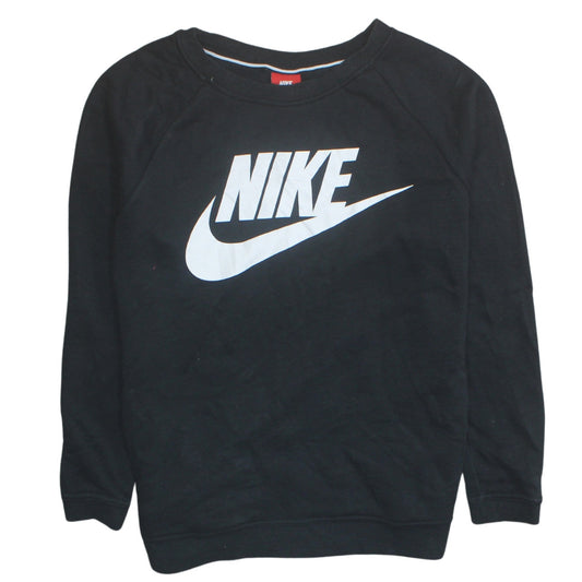 Womens UK Size M Nike Black Pullover Sweatshirt