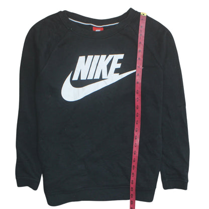 Womens UK Size M Nike Black Pullover Sweatshirt