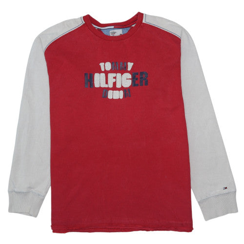 Mens UK Size XL Tommy Hilfiger Red Pullover Sweatshirt
