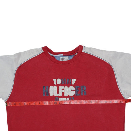 Mens UK Size XL Tommy Hilfiger Red Pullover Sweatshirt